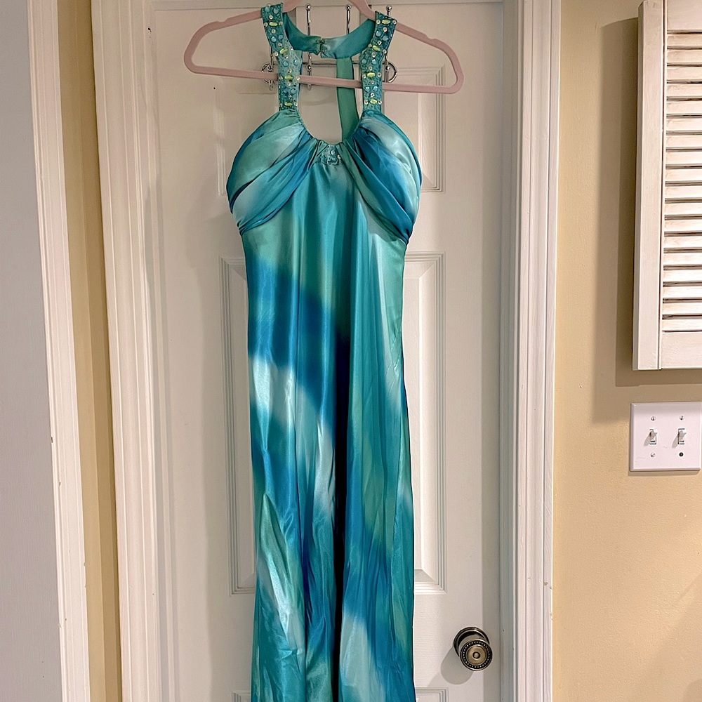 Tie dye formal dress